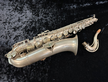 Photo Vintage King by HN White Silver Plate C Melody Saxophone, Serial #86001